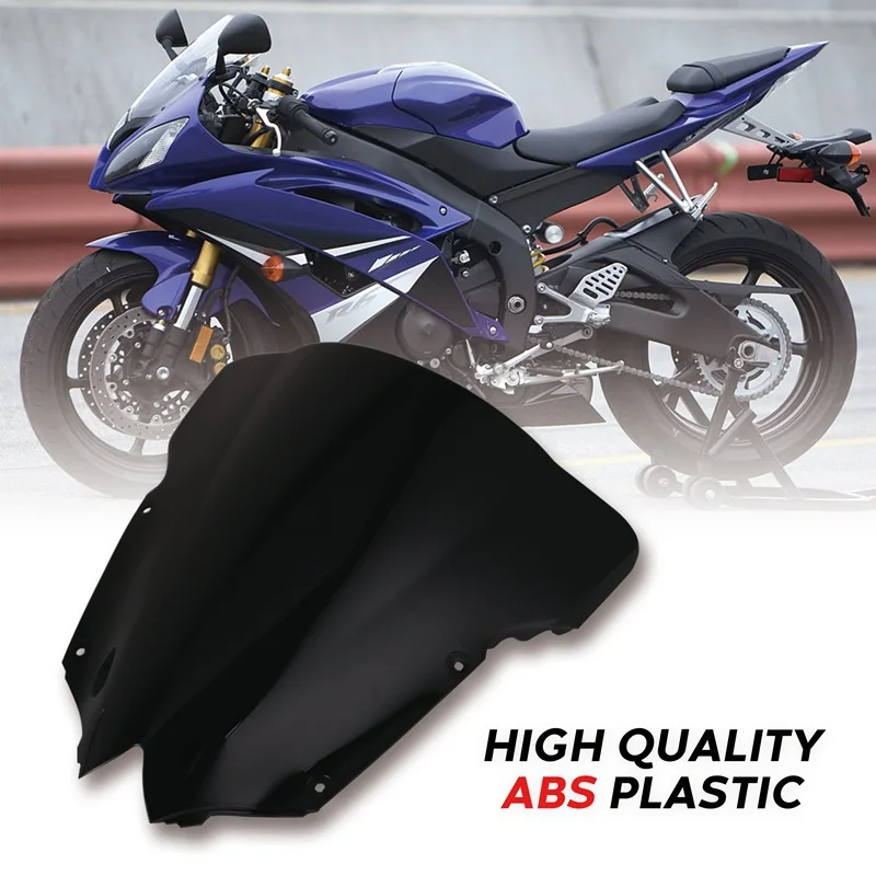 Лобовое стекло мотоцикла ветровое дефлектор двойной пузырь для Yamaha YZF R6 600 YZF-R6