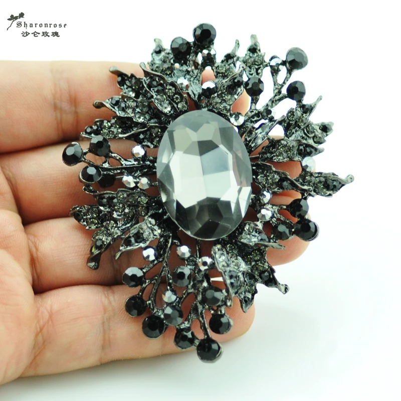

New Crystal Rhinestone Flower Brooch Pin For Women Garment/Dress/Wedding/Sheepskin/fur coats/Down jacket pin