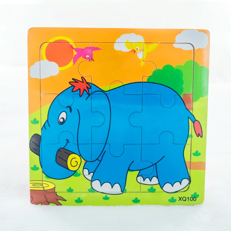 Baby Cartoon Animal Wooden Jigsaw Puzzles Board Children Kids Toys Educational Early Learning Fun Games Tiger Bee Frog Cow Koala|wooden jigsaw