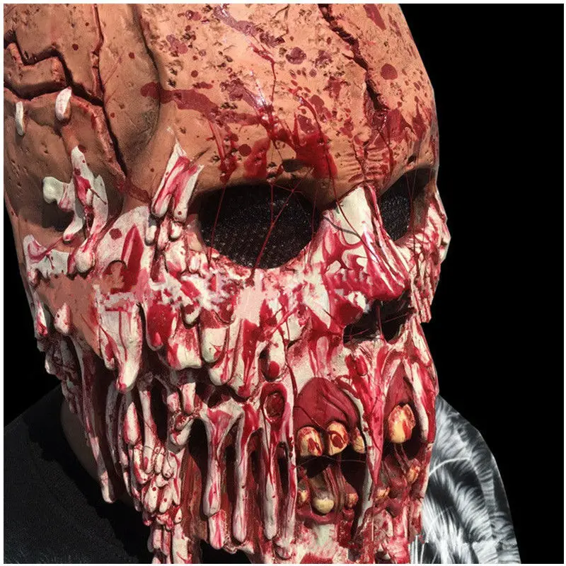 Страшная женская маска для Хэллоуина зомби гооны кровь ужас лицо Череп вампир