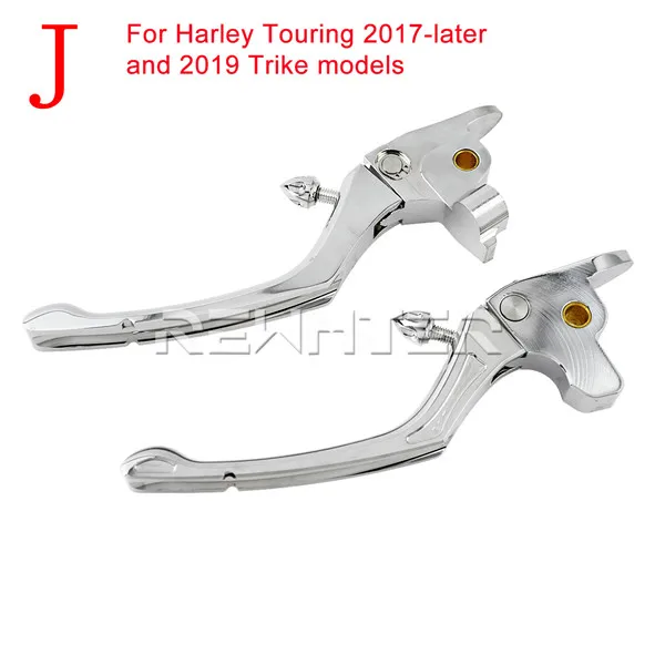 Черный регулятор тормозной рычаг сцепления для Harley Touring Road King Street Glide Softail Heritage Slim Sportster 883 1200 XL Dyna - Цвет: J