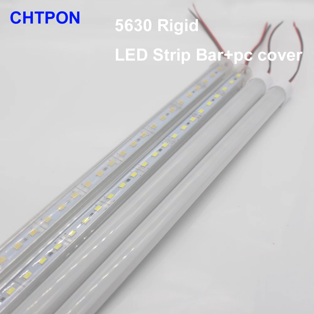 5 шт. 50 см DC12V SMD 5630/5730 светодиодный жесткий полоса светильник + pc чехол бар труба на