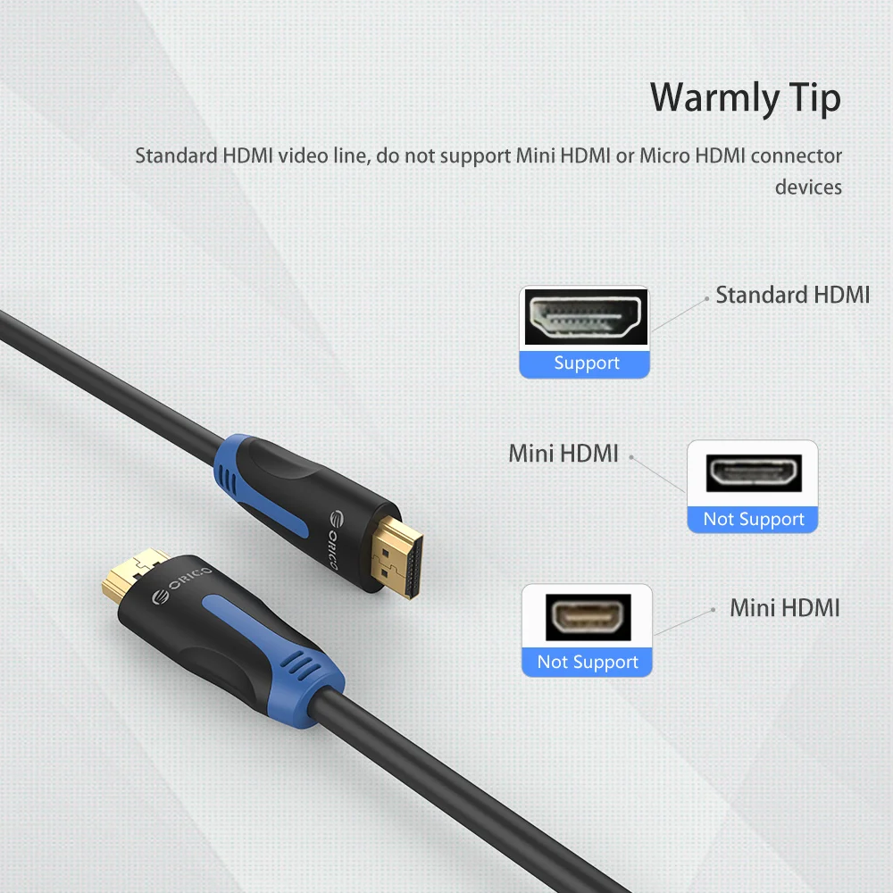 ORICO HDMI Cable to 1.4 4K 1080P 3D 1M 1.5M for PS3 Projector HD LCD Apple TV Computer Cables|Кабели HDMI| |