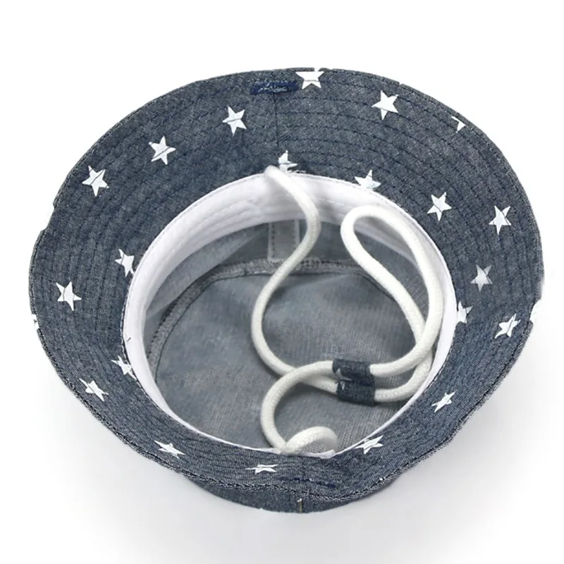 Baby Soft Denim hat 2020 Fashion Cotton Summer Sun Hat Infant Boys Girls Bucket Star cowboy Tractor Caps | Детская одежда и обувь