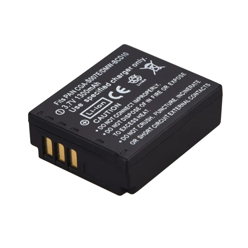 Аккумуляторная батарея для камеры 2X 1300 мАч + USB зарядное устройство Panasonic DMC TZ1 TZ2 TZ3