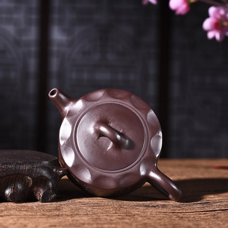 Чайник из фиолетовой глины Yixing оригинальный чайник ручной работы сырой руды и