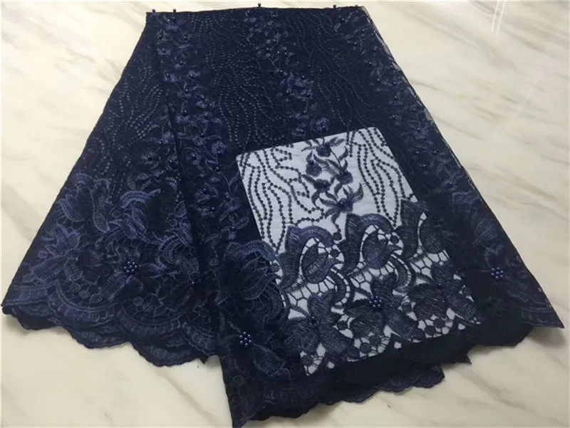 Новый рождественский стиль украшенный Розовым Бисером кружевная ткань в