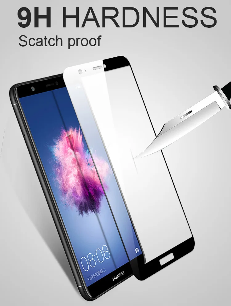 Закаленное стекло 9H с полным покрытием для Huawei P Smart Dual SIM защита экрана чехол PSmart