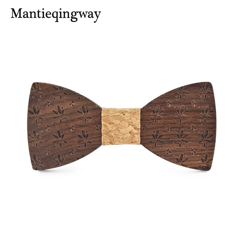 Mantieqingway деревянный галстук-бабочка галстук вечерние рубашки с бантом Gravatas Тонкий