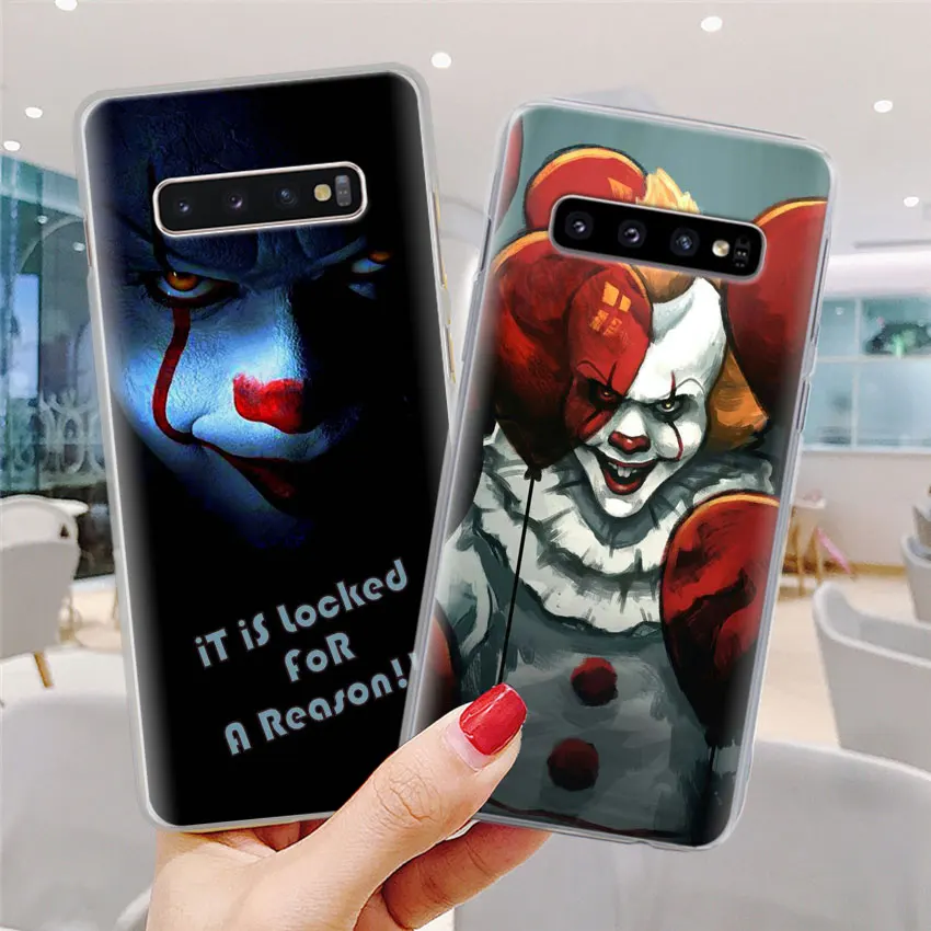 Джокера клоун ужас чехол для телефона для samsung Galaxy S10e S10 плюс S7 S8 S9 Plus, Note 8, 9, 10, плюс M10 M20 M30 жесткий чехол Coque