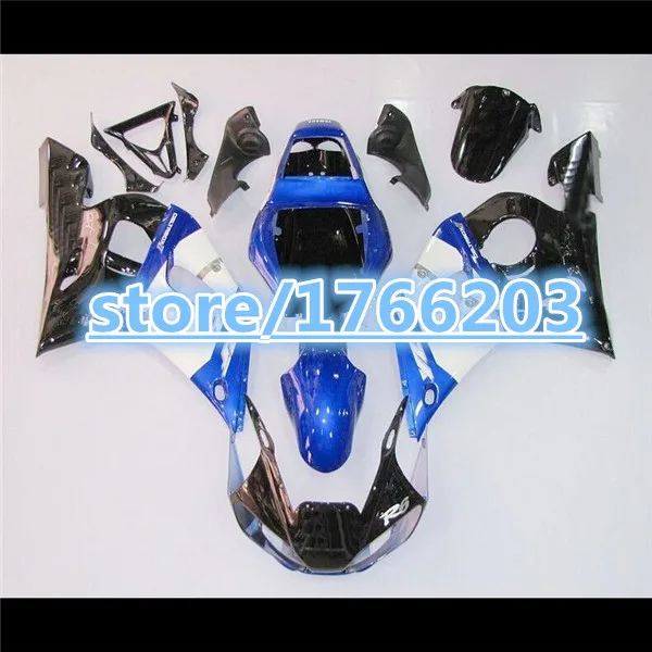 

YZF-R6 Blue white black Fairing kit for YZF-R6 98-02 YZF R6 98 99 00 01 02 YZF 600 R6 1998 - 2002 fairing kitsBBF