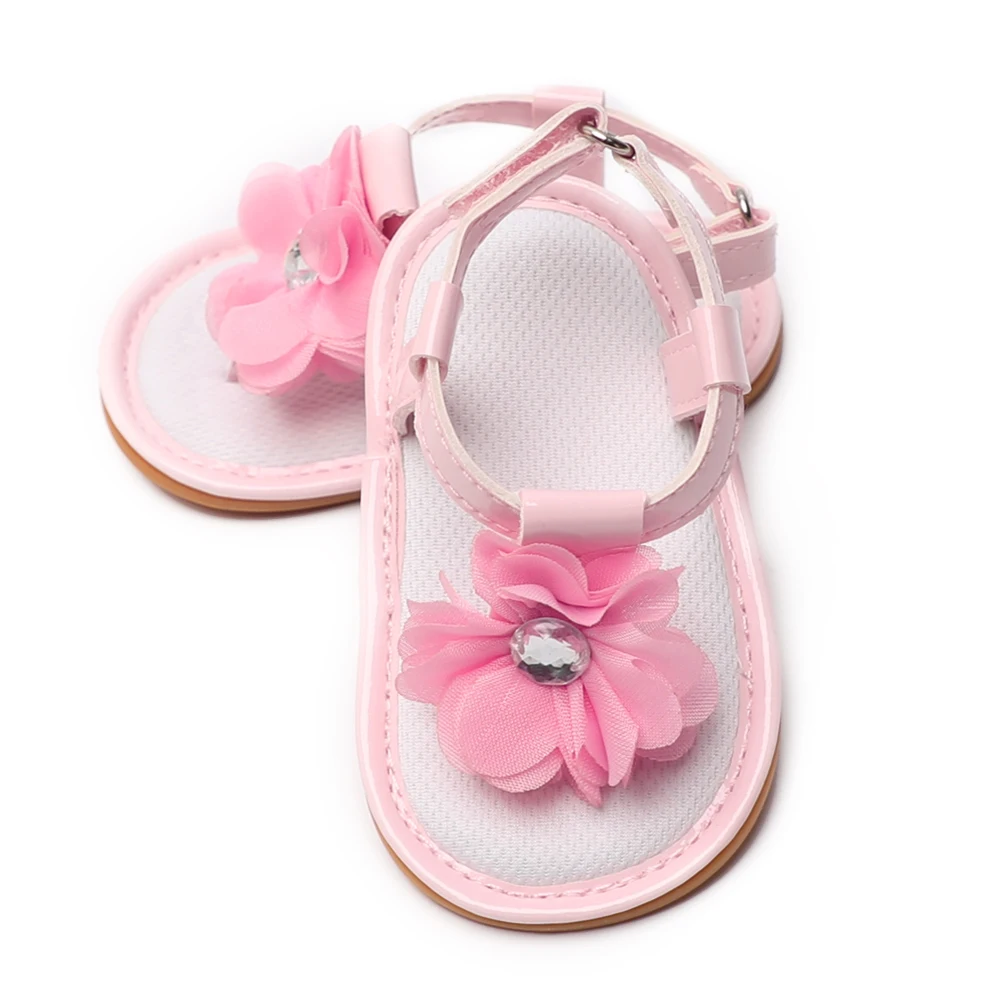 Обувь для маленьких девочек Брендовая обувь сандалии с цветочным принтом