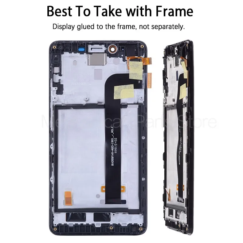 Дисплей для XIAOMI Redmi Note 2 LCD в сборе с тачскрином на рамке Оригинал 5.5''
