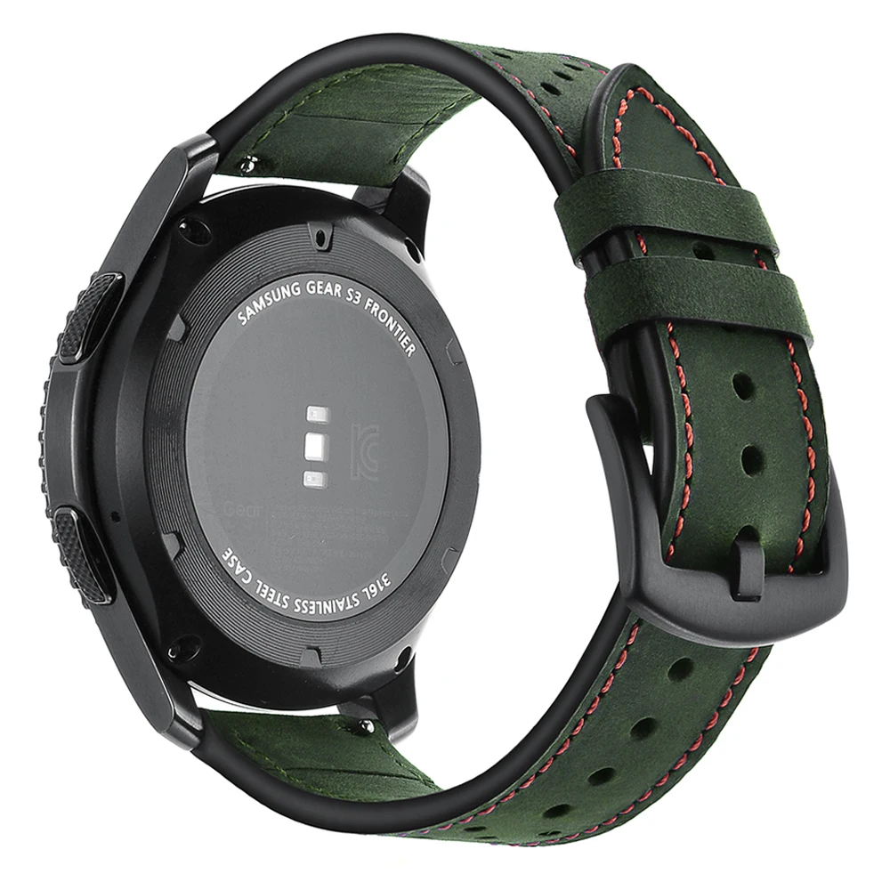 Laforuta 22 мм кожаный ремешок для samsung gear S3 Frontier Bnad gear S3 классический Ремешок Браслет Galaxy 46 мм браслет