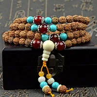 Тибетские бусины KingKong Bodhi 108 четки 8 мм круглые браслеты Rudraksha семена Бодхи Будда