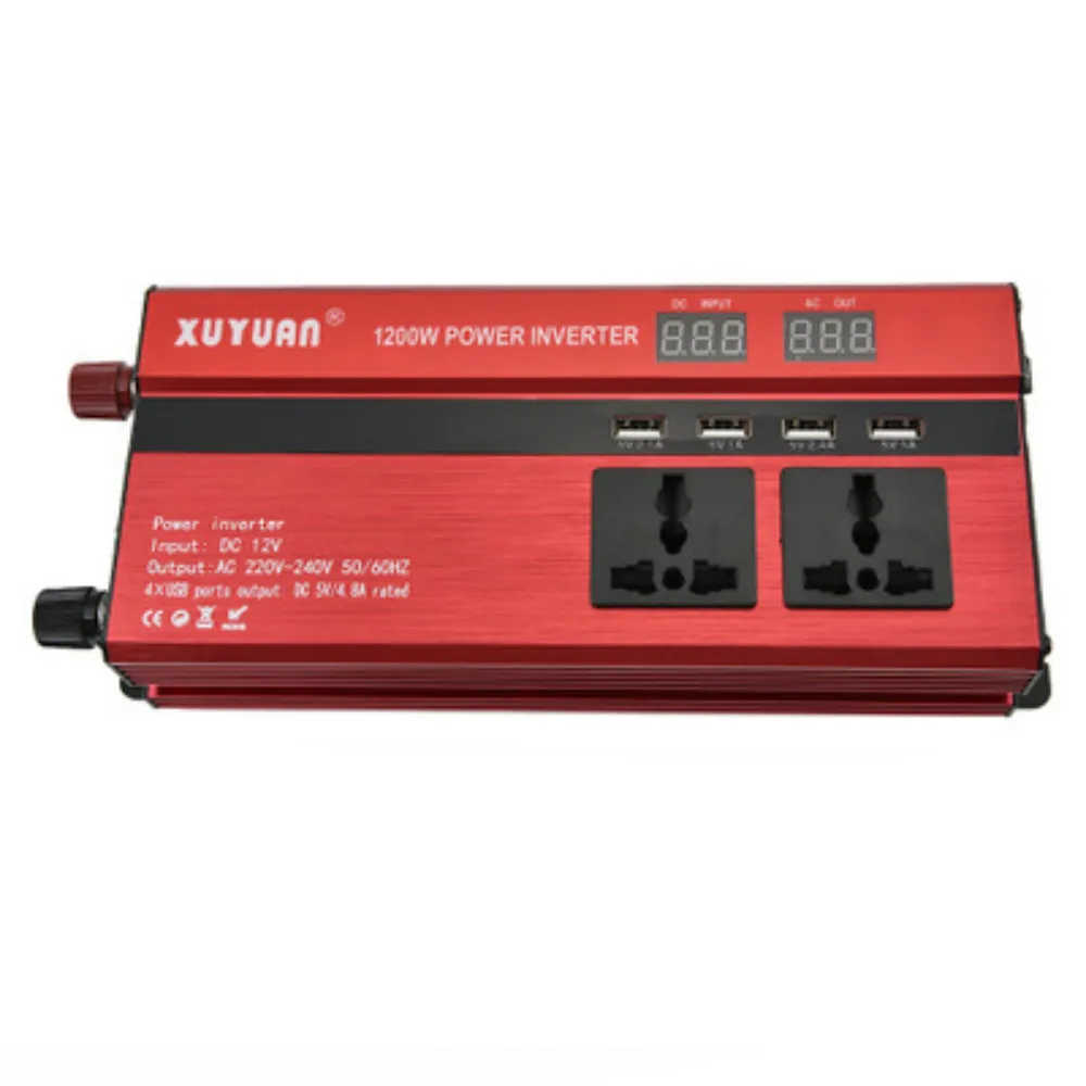 Xuyuan on-Board inverter 12v to 220v/1200w/ LED display Converter with USB | Обустройство дома