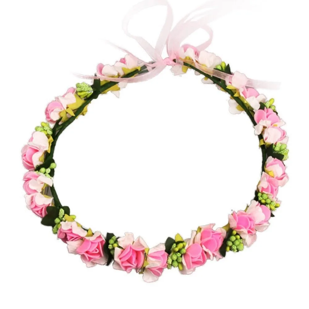 Гирлянда для волос в богемном стиле с цветами розы 9 видов цветов летняя пляжная