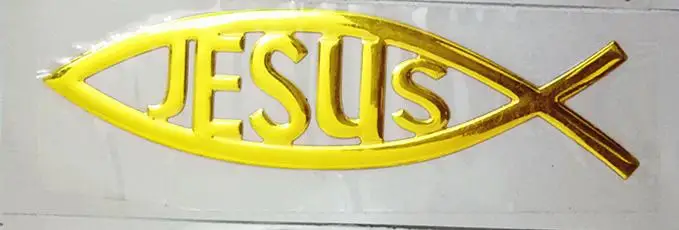 

Soft PVC Jesus Car Fish Decals Car Body Stickers