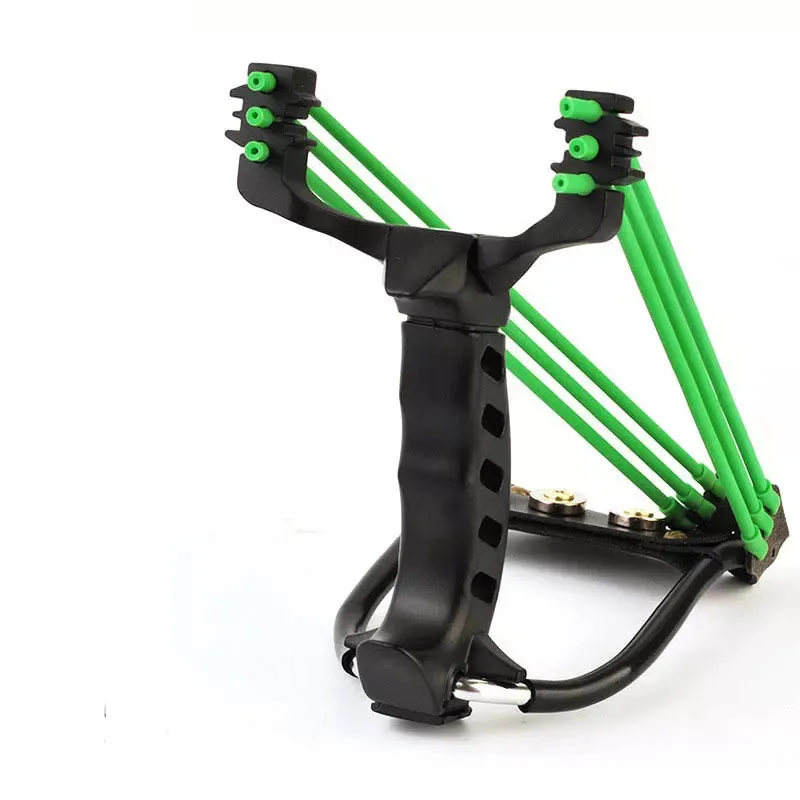 Черный Рогатка Sling Shot из алюминиевого сплава лук катапульты игры Охота
