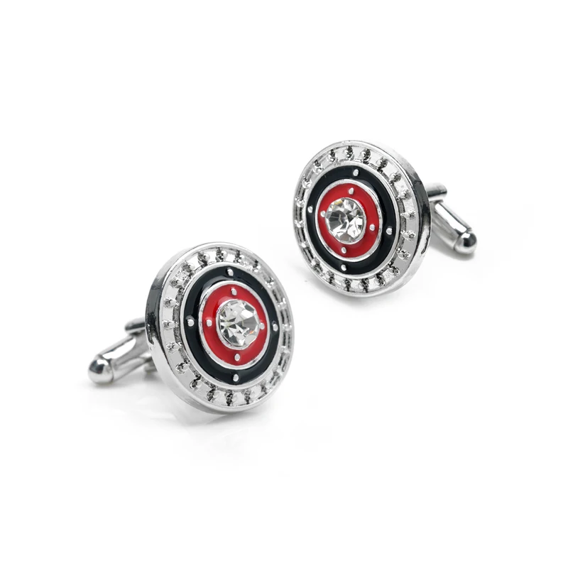 Роскошные хрустальные металлические запонки для мужчин круговые модные