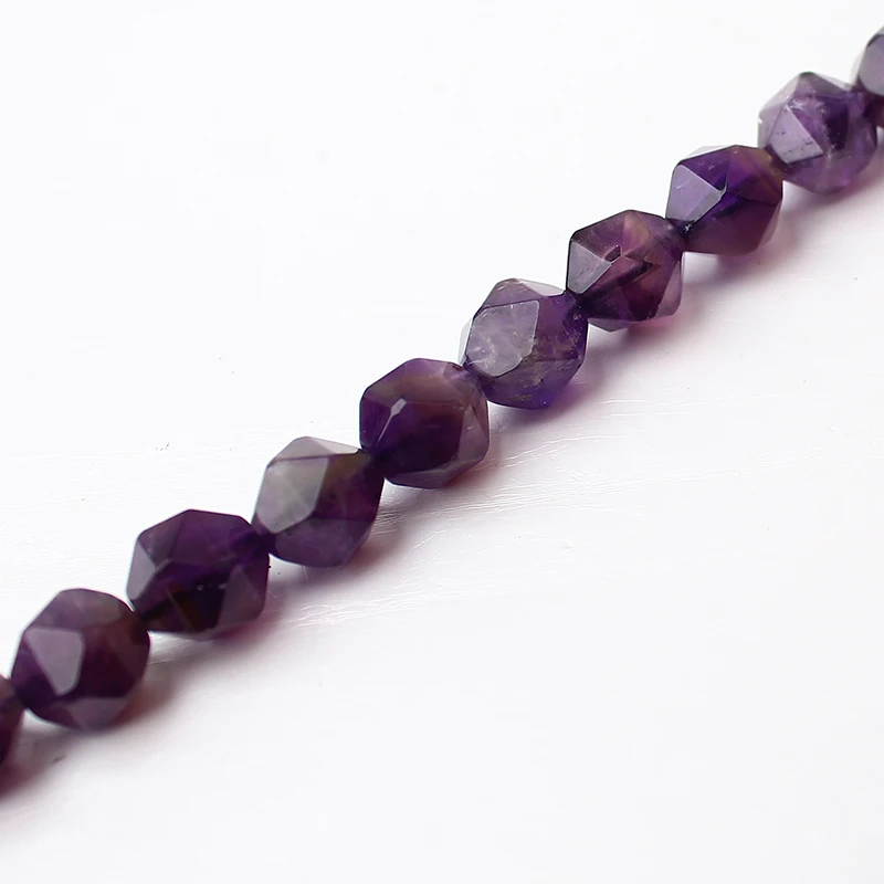 Натуральные широкие бусины с гранями 8 мм около 48 шт.|bead strands|loose beadsfor jewelry making |