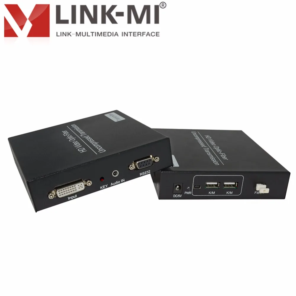 LINK-MI LM-THF107D RS232 аудио DVI через волоконно-оптический расширитель 1 км 1080p сигнал на