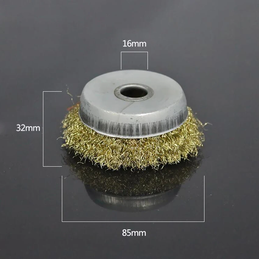 

1pc 85*32mm soft stainless steel wire brush for derusting polishing wheel grinding head flat steel wire
