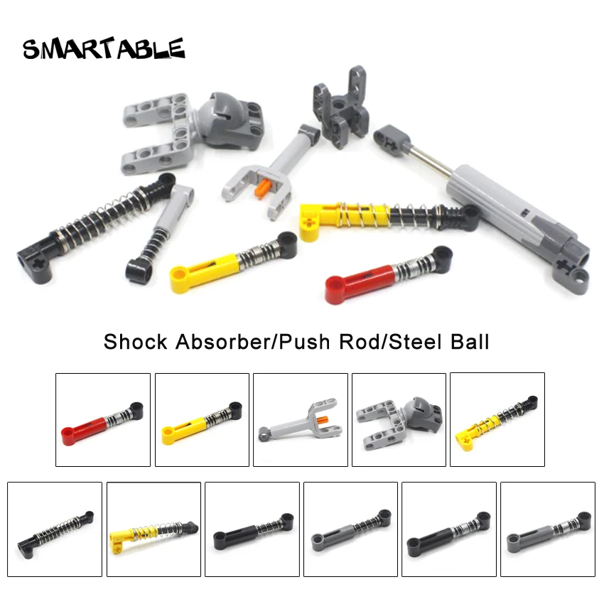 Smartable Technic амортизатор/Толкатель/стальной шар MOC часть строительный блок игрушки для детей совместим все марки 18404/76138/76537