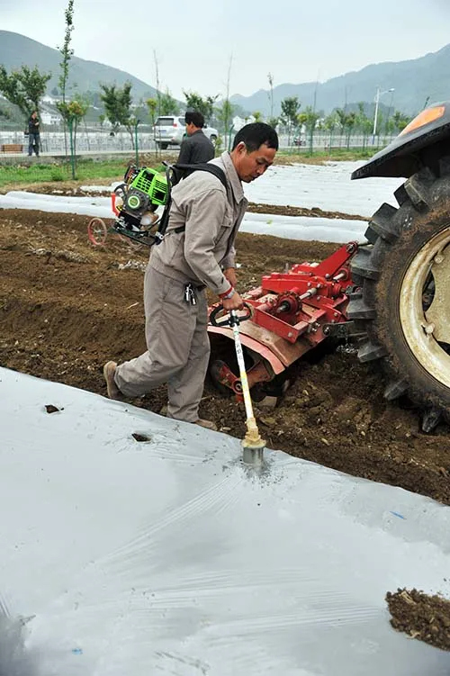 Газовый двигатель ранец копать табак лист саженец машина для посадки кукуруза