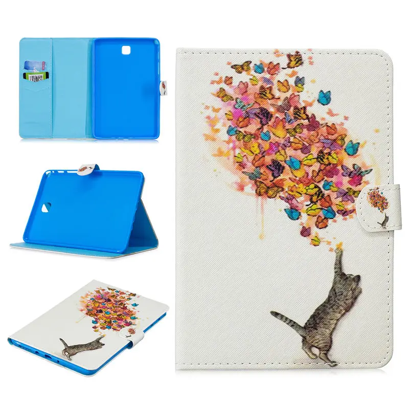 SM-P350 чехол для samsung Galaxy Tab 8,0 дюймов SM-T350 T355 Чехол Smart Case Мода животных принципиально планшет из искусственной кожи стенд Shell