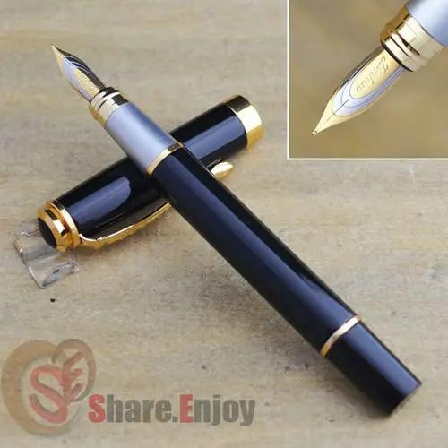 Перьевая ручка Средний наконечник JINHAO 500 ИСПОЛНИТЕЛЬНЫЙ черный и золотой