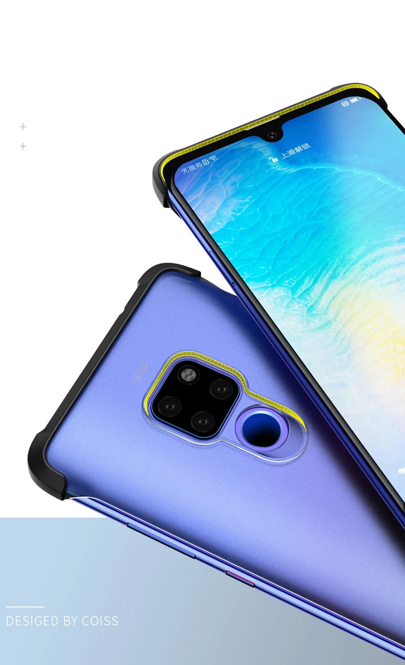 Для huawei mate 20 Pro/mate 20/mate 20X чехол антидетонационный Матовый Акриловый чехол для huawei mate 20 20Pro чехол для телефона