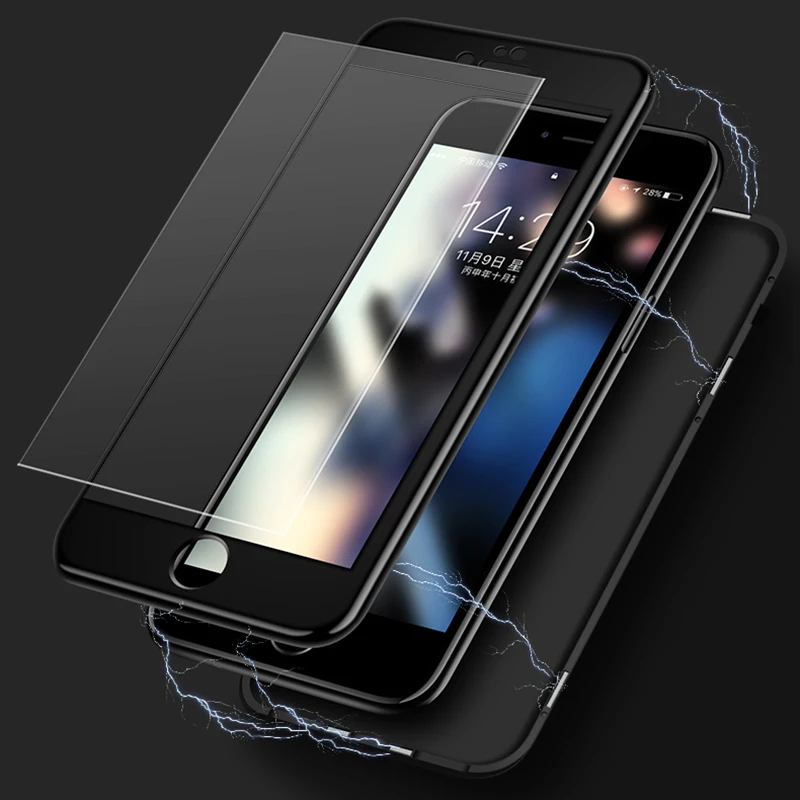 Магнитный чехол с полной защитой 360 градусов для iPhone 6 7 8 plus X Xr Xs Max магнитной