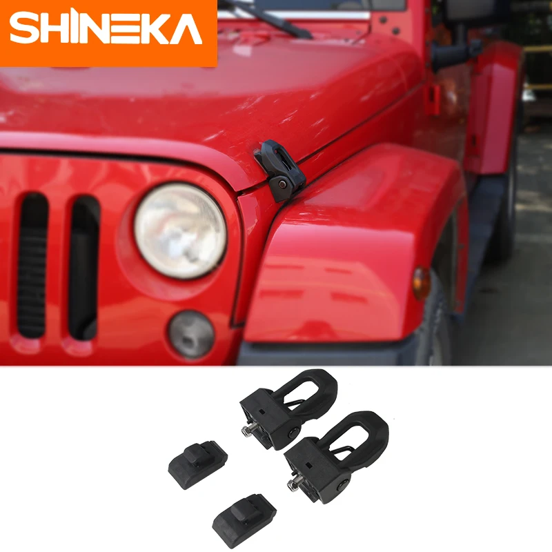 SHINEKA замки капота для Jeep Wrangler JK защелка 2007 2017 Sport Rubicon Unlimited|Замки и фурнитура| |