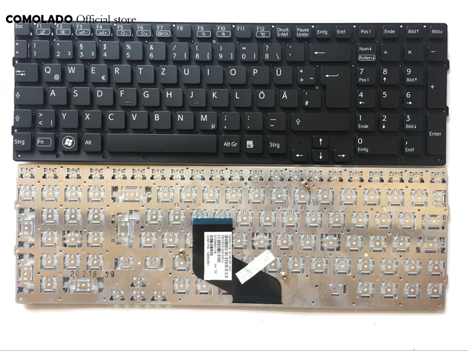 GR немецкая клавиатура для ноутбука SONY VAIO VPC F2 F21 F22 F23 серия Черная