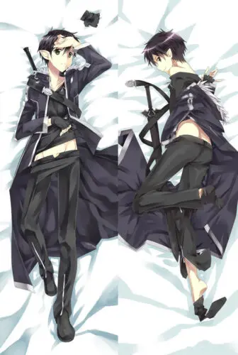 Меч искусство онлайн Kirito Dakimakura обнимающая Подушка Чехол 150 см|Наволочка| |