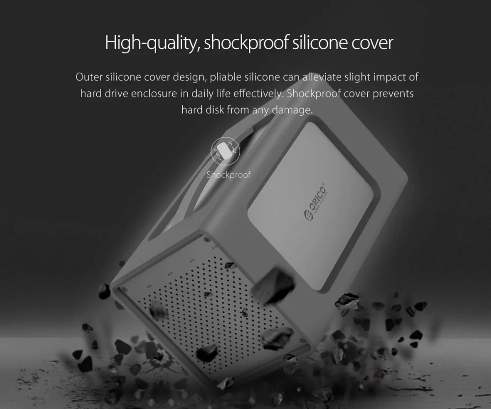 ORICO 3,5 дюймов 4 отсека USB3.1 док-станция с жестким диском поддержка 40 ТБ хранения 5 Гбит/с UASP алюминий с силиконовой оболочкой инструмент HDD корпус