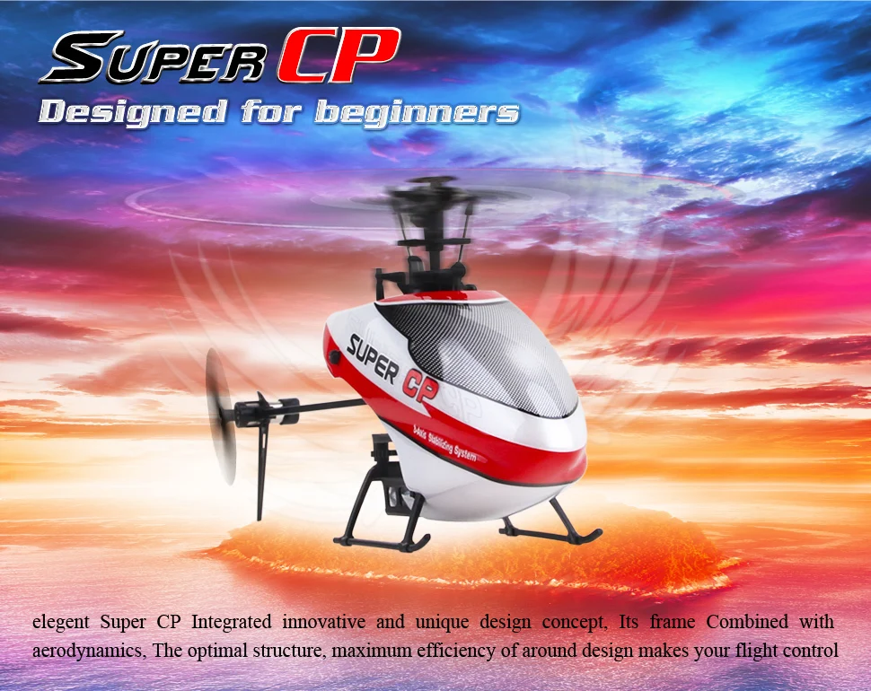 (С 2 батареями) оригинальный Walkera Super CP с передатчиком DEVO 7E 6CH Flybarless 3D RC вертолет
