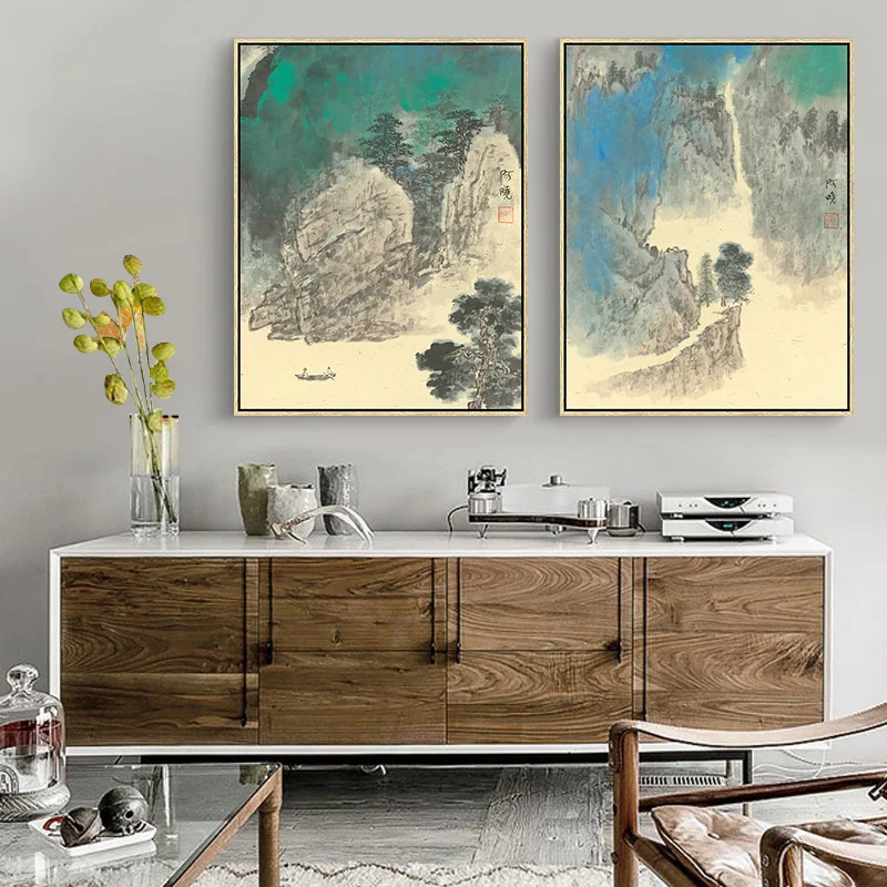 Средневековый пейзаж живопись высокое качество холст печать гостиная настенное