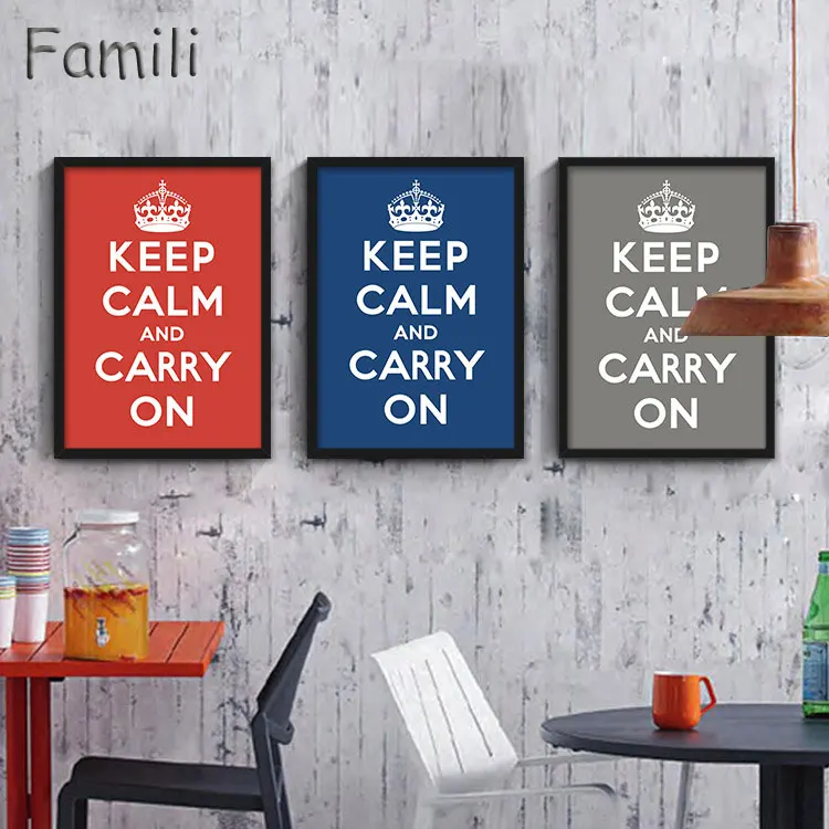 Классическая картина KEEP CALM AND CARRY ON во время Второй мировой войны холст
