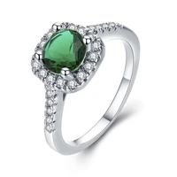 round green bule light green cz wedding rings for women sliver color jewelry luxury rings engagement square bague zirconia rings