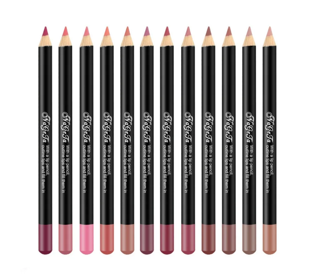 12 цветов сексуальный матовый карандаш для губ Lipliner карандаш для губ Matt Nude Lipsliner набор ручек Красота Макияж инструмент косметический