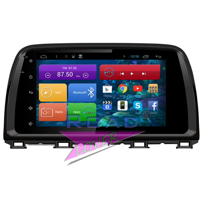 Roadlover Android 6 0 Автомобильный медиа центр радио для Mazda CX 5 2014 Стерео GPS навигация два