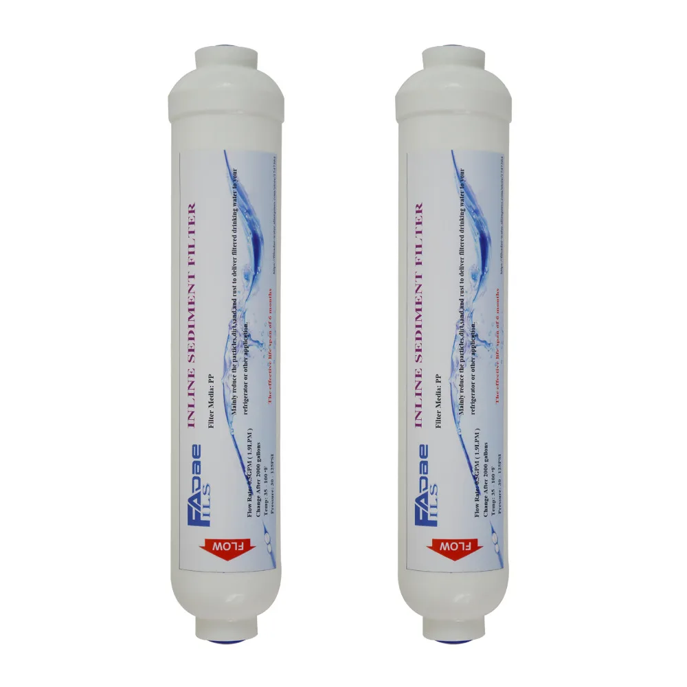 

High Quality Refrigerators and ro system water filters T33 Inline Pre/Post Sediment Filter 2000 Gal, 2" OD X 10" Length (2 PACK)