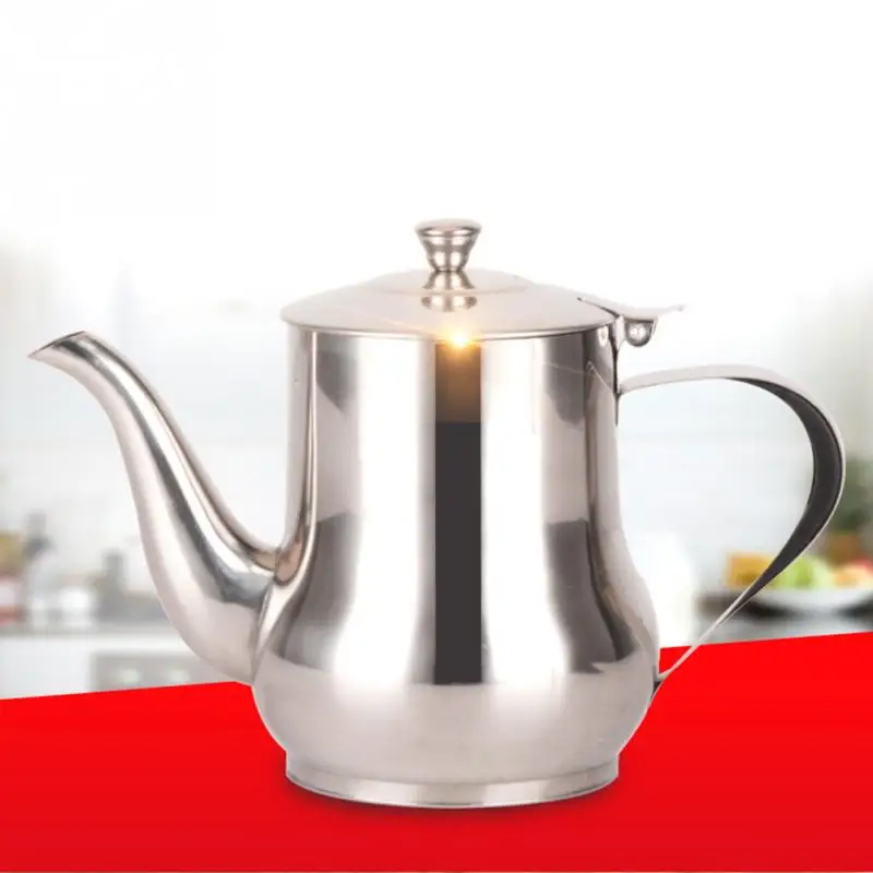 Pot Leakproof Dustproof Oil Can Gravy Boats Cook Tool Sauce Stainless Steel Storage capacity: 13oz 18oz 24oz 32oz | Дом и сад