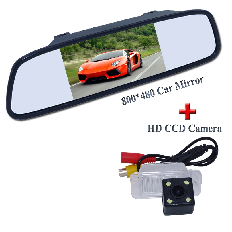 170 Объектив Угол парковки автомобиля камера hd ccd iamge система + 5 &quotЗеркало для