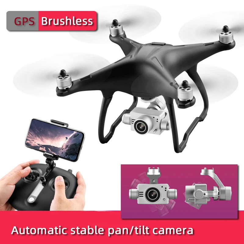 Дроны с камерой Hd Дрон Gps Rc вертолет Квадрокоптер Профессиональный Квадрокоптер Helicoptero управление Remoto Helikopter