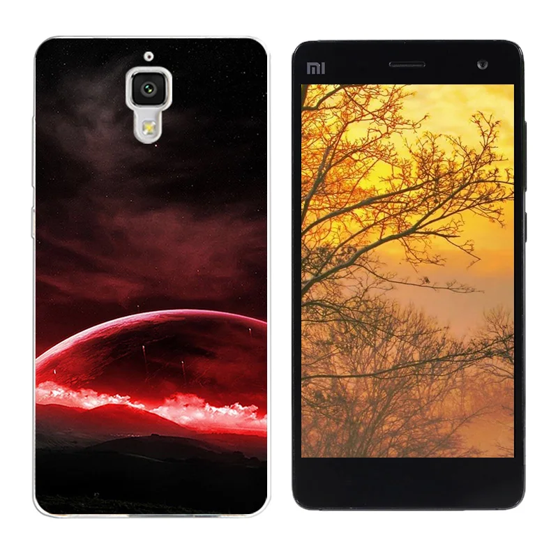 Для Xiaomi Mi4 M4 силиконовый чехол ТПУ для Mi 4 мягкая задняя черная крышка Золотой