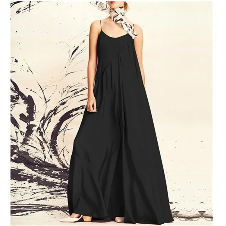 Женское пляжное платье с v-образным вырезом свободное Плиссированное