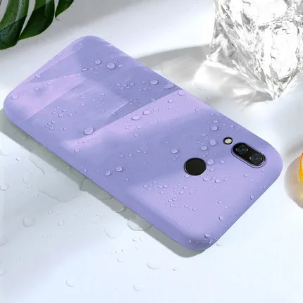 Жидкий силиконовый чехол для Xiaomi Redmi Note 7 Чехол для Xiaomi Redmi 7A чехол Xiomi Redme Note7 7 A A7 задняя оболочка - Цвет: Purple